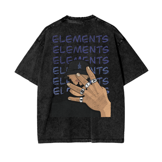 Oversize Snow Washed Elements T-Shirt